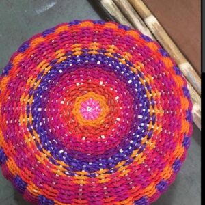 Raffia and Wool Basket
